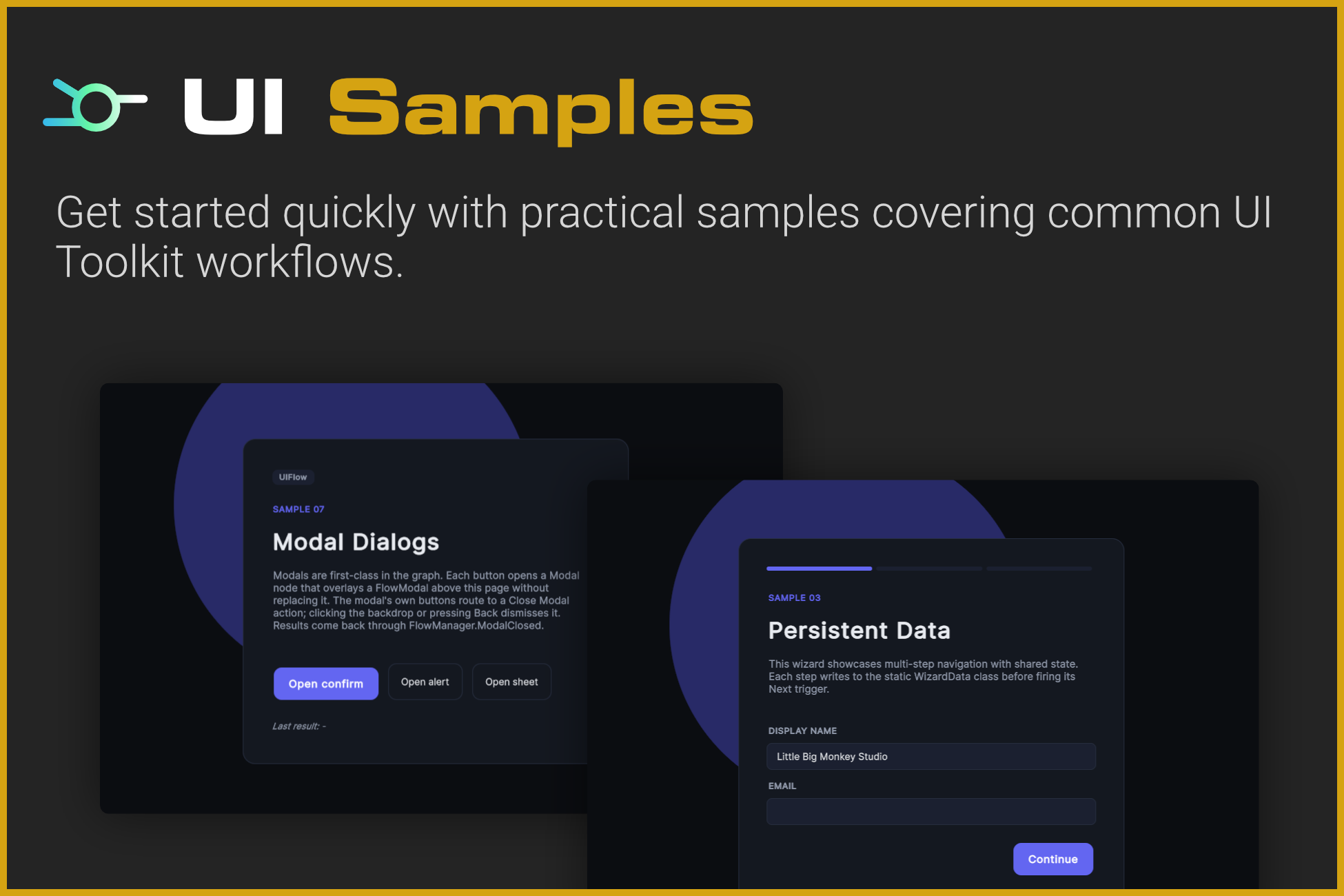 Learn UIFlow through practical Unity UI Toolkit samples